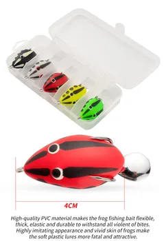 New Design Frog Lure 40mm 5.5g Bait Thailand Style Handmade Mini Ray Sequin Frog Lure – Lure – view 3