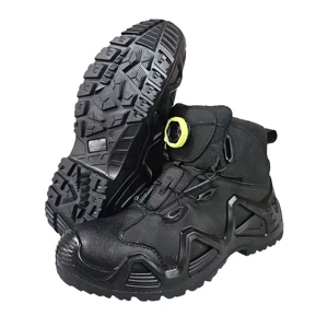Factory Outlet Mid Top Outdoor Shoes With Knob Nubuck Leather Hard Wearing Anti slip Hiking Shoes Lightweight Walking Footwear