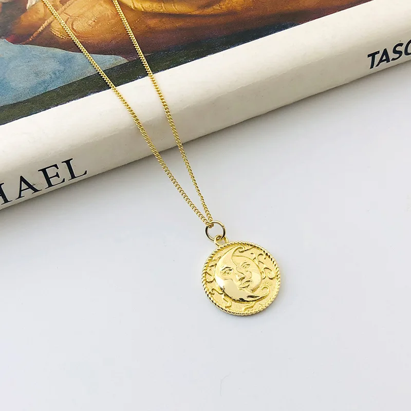 Vianrla Gold Plated Moon Sun Coin 