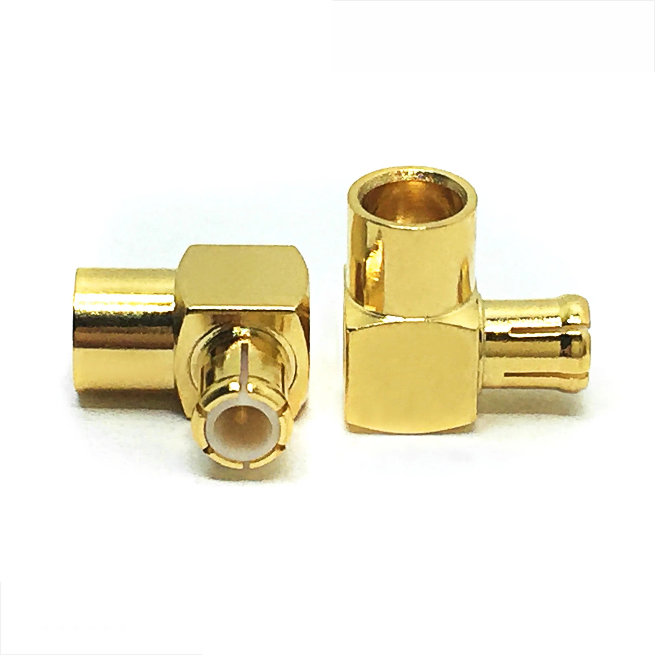 MCX Right Angle Full Brass Copper Mcx Male 90deg  RF Miniature Connector for RG141 RG402 RG405 086 Coaxial Semi-flex Rigid Cable