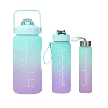 Hot Sale Unisex PC Material Plastic Sport Water Bottle  High Quality Water Bottles 3-piece water bottle set
