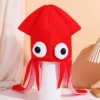 gorra de pulpo rojo