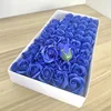 Cabeza de flor grande de tres capas [azul zafiro]