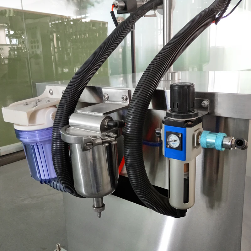 
 PET plastic semi-automatic glass bottle washing machine  