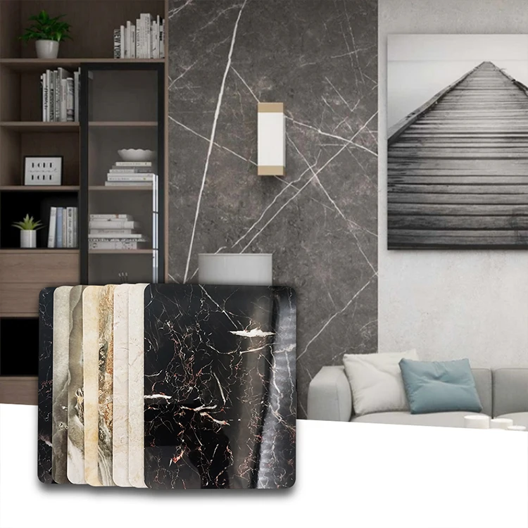 High Quality 4x8 Ft Pvc Uv Marble Sheet Wall Panel Marble Alternative