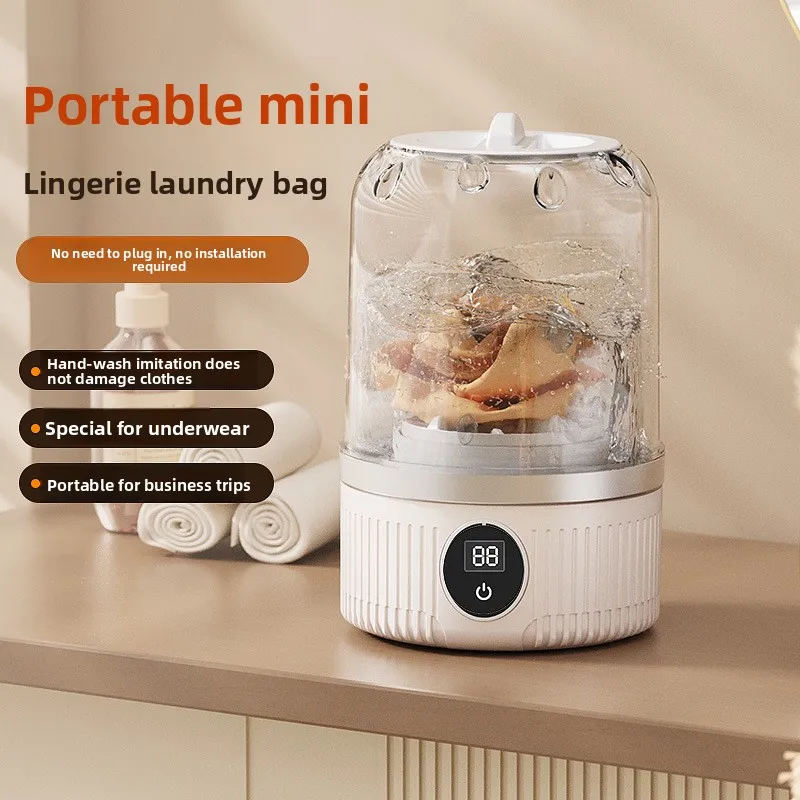 New Mini Top Loading Portable USB Powered Waterproof Underwear Intimate Clothing Washing aperçu 5