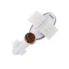 Brown button white 1 piece