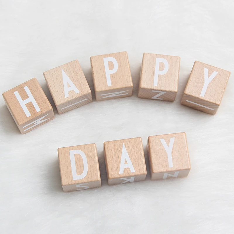 Kids Montessori Alphabet Letters Digital Early Learning Wooden Abc Cube