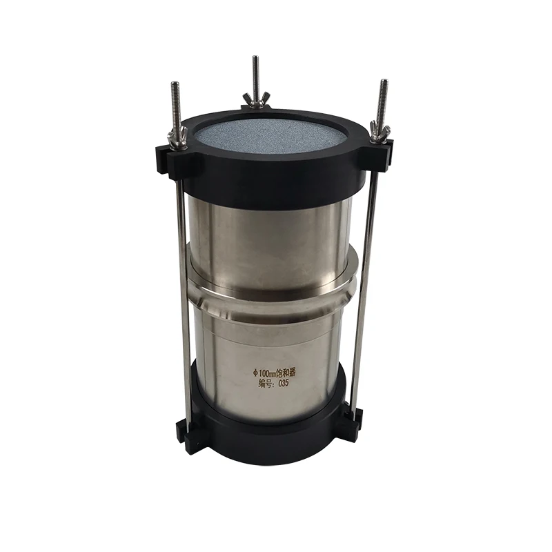 用于三轴试验的高质量三轴饱和器.三部分模具.岩土工程仪器