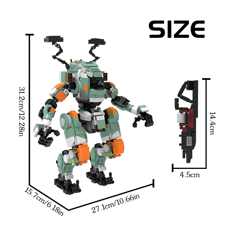 Mua WANZPITS Creative Robot Soldier Titan BT7274 Model Building Kit for  Adults and Game Fans  Compatible with Lego Titanfall Mech  Cool Desktop  Decor and Birthday Gift 1077 PiecesColorful trên Amazon
