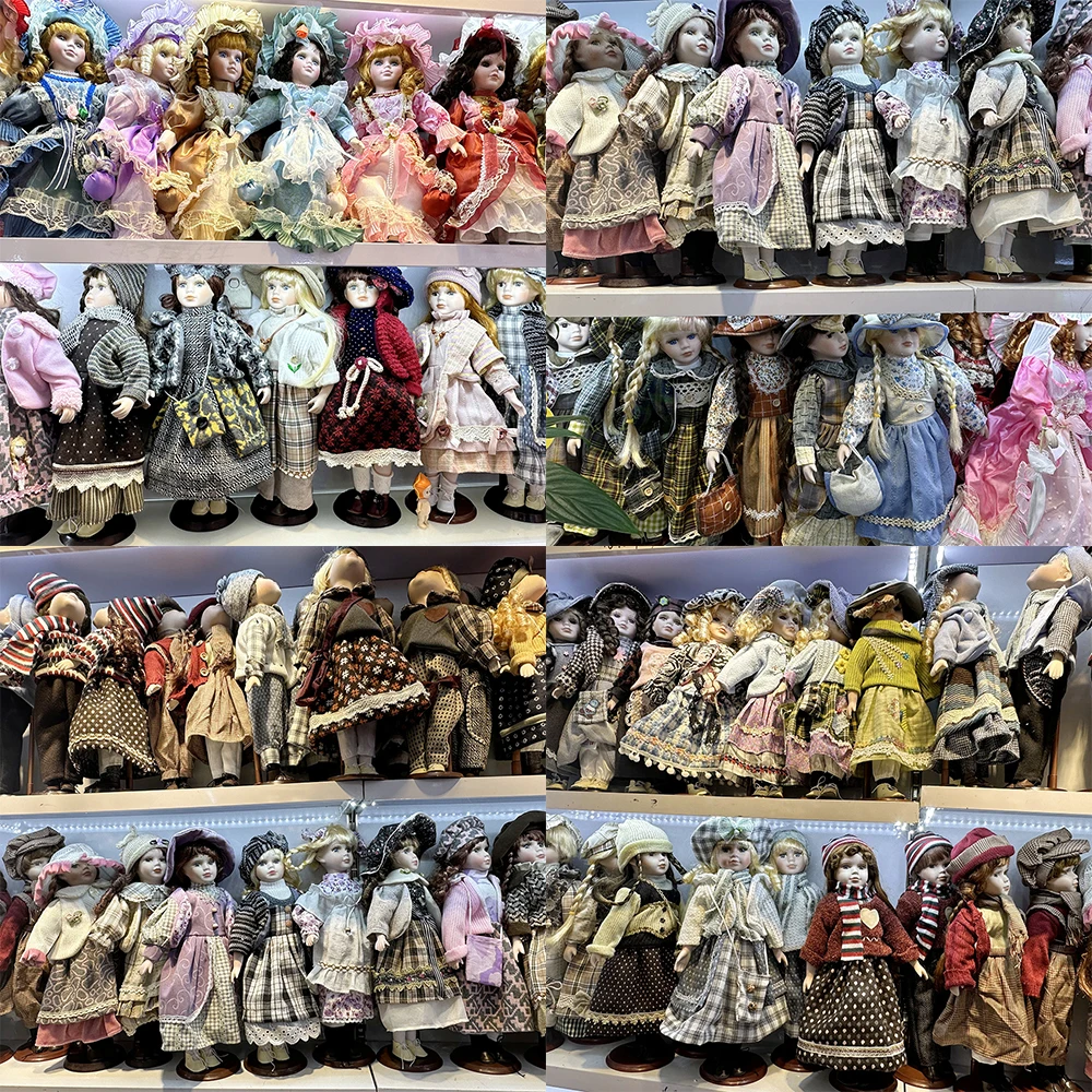 2025 Yiwu Factory Cheap Fairy Porcelain Doll Heads and Arm Handmade 12'' Cute Ceramic Doll Wholesales(12''/16''/18'')