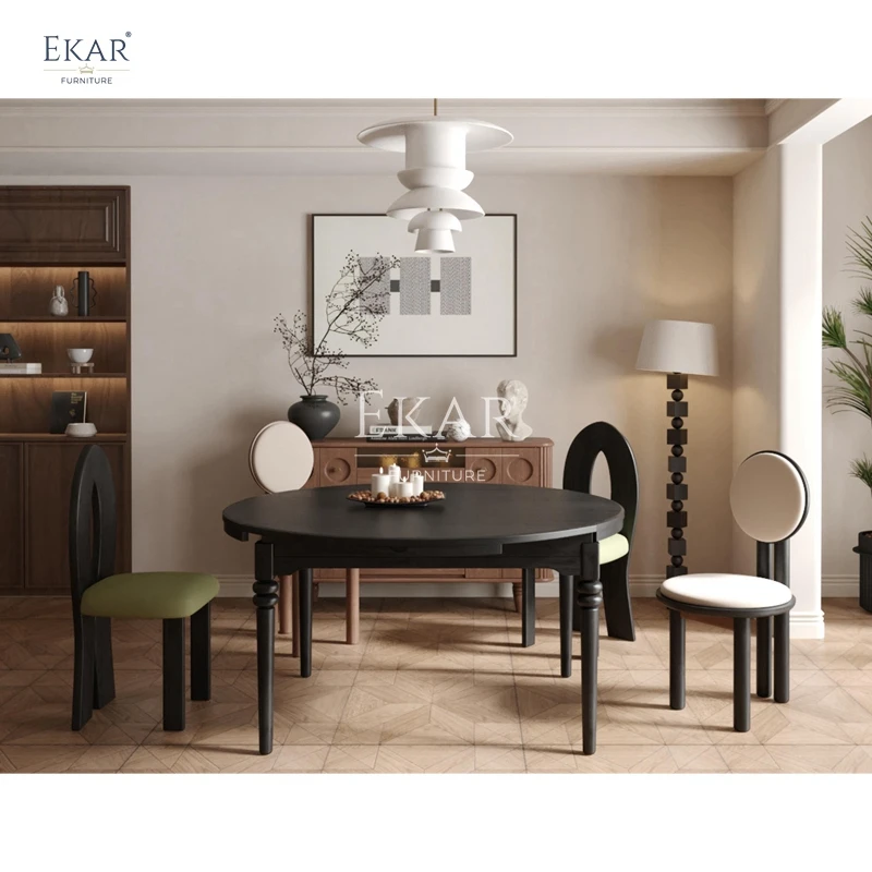 product new design expandable furniture luxury dining table   modern foldable kitchen table for space efficiency-61