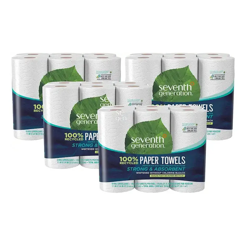 Free Sample Soft and Strong 3 Ply Kitchen Paper Towel with Bamboo Pulp and Jumbo Roll