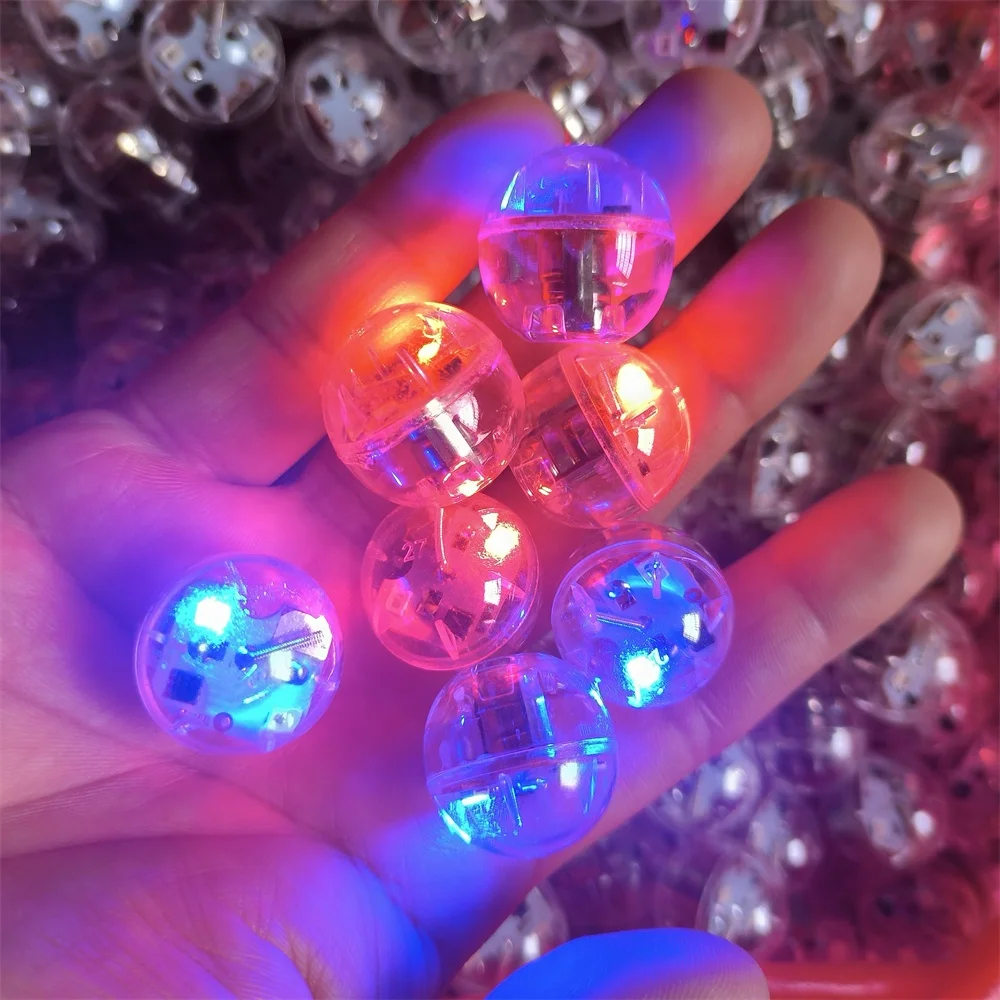 LED Vibrating Flash Ball - 2.2cm Small Round Vibration Toy with Red & Blue  Light - Perfect for Festivals & Events
