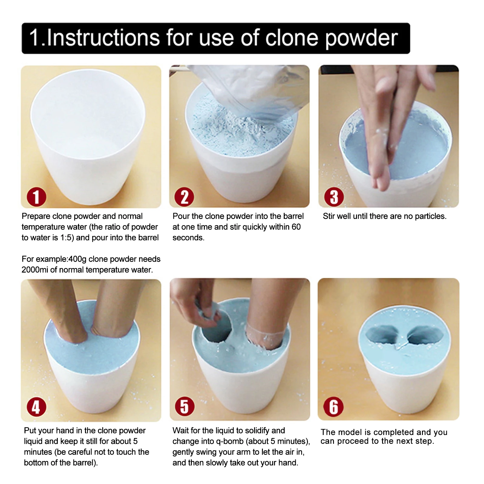 Eelhoe Diy For Love Hand Printing Mold Plaster Casting Kit Hand Mold