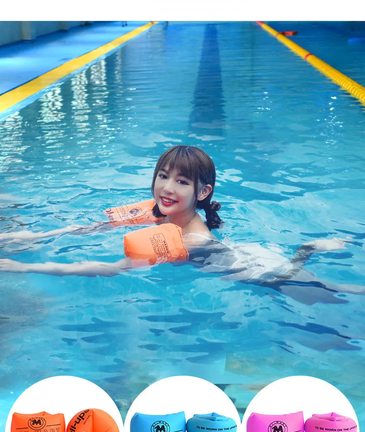Zd478 New Arrival Pvc Swimming Arm Float Rings Inflating Swim Arm Bands