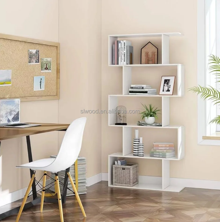 Black Freestanding Shelving Unit Wooden Bookcase Cube Display Book