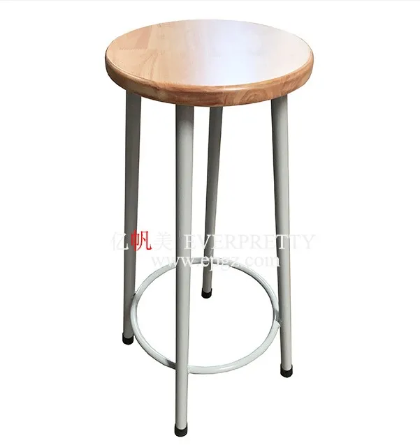 Laboratory Furniture Round Square Shaped Physics Wooden Science Stool Chair with ISO for Student