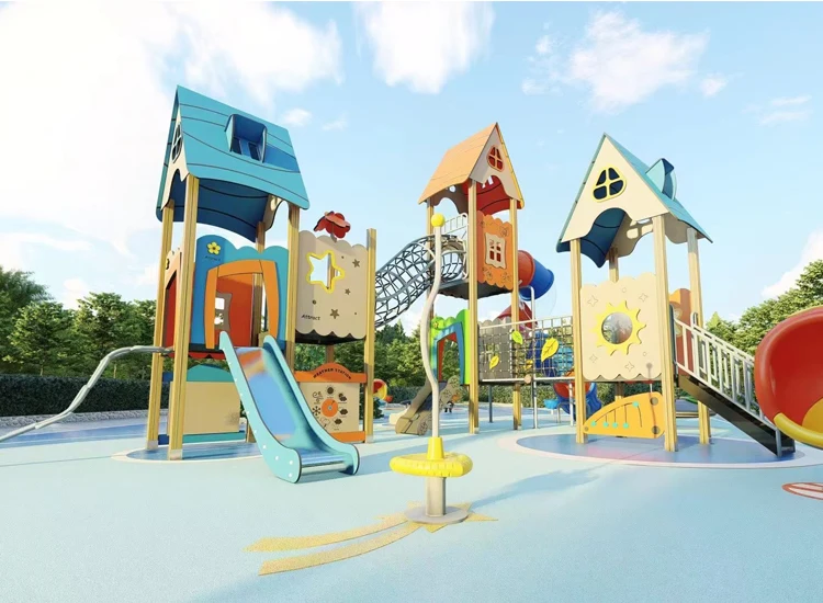 High Quality Commercial Children's Outdoor Stainless Steel Slide Playground Large Outdoor Play Equipment