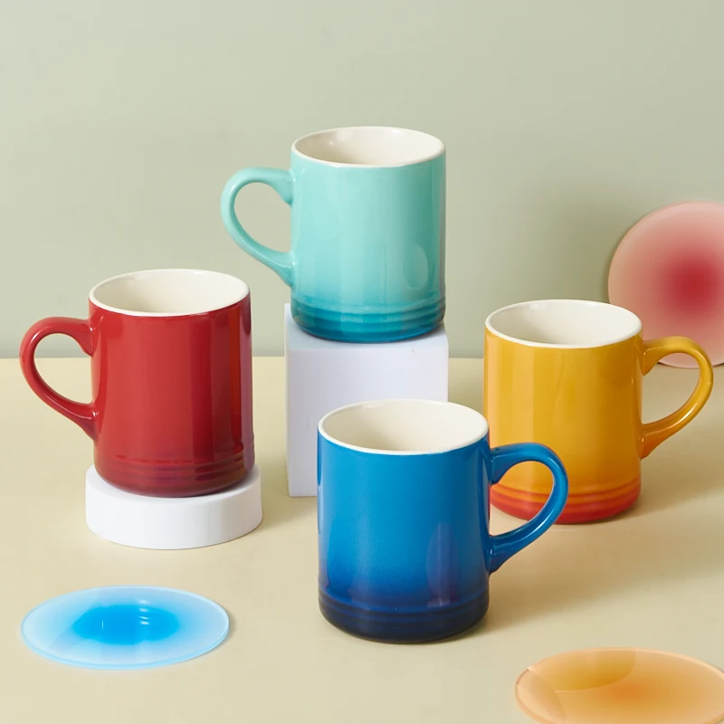 Veitingaframleiðsla sérsniðnar 12 onsar keramikferðakaffikoppur - umhverfisvænir, öruggir í diskvél og hitarefnissveit