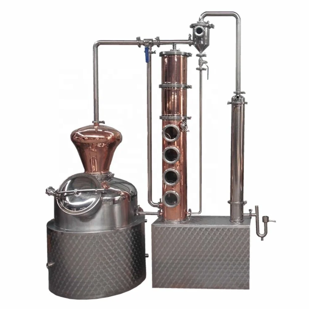 
Высокоэффективное оборудование для непрерывной дистилляции с короткой дорожкой SUS304 / SUS316 / Red Copper T2 спиртовой пивной бар 