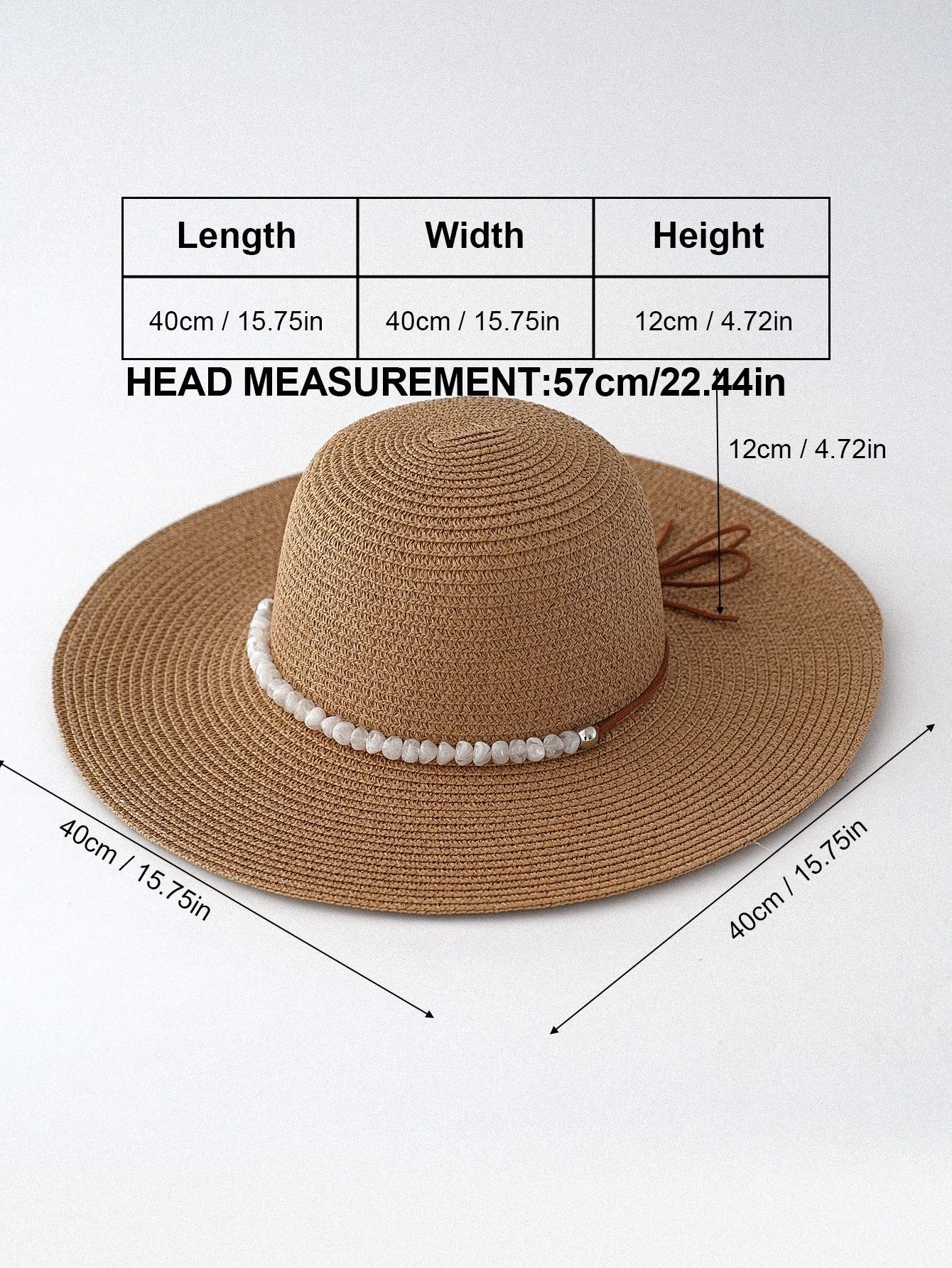 Women's Straw Beach Hat With Wide Brim And Flower Bow For Summer_voghion.com