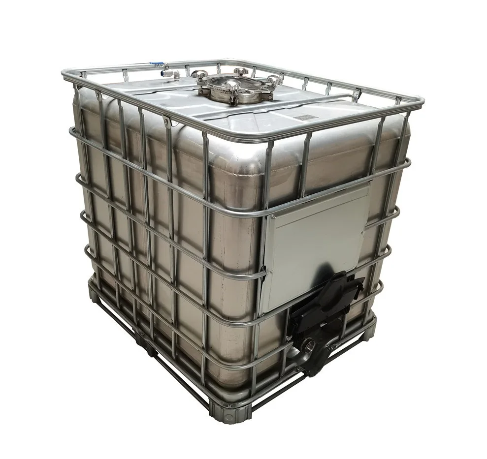 新型 500L 不锈钢 IBC 储罐,具有 1 年保修,适用于饮料、酒类、油类、果汁、液体储存| Alibaba.com