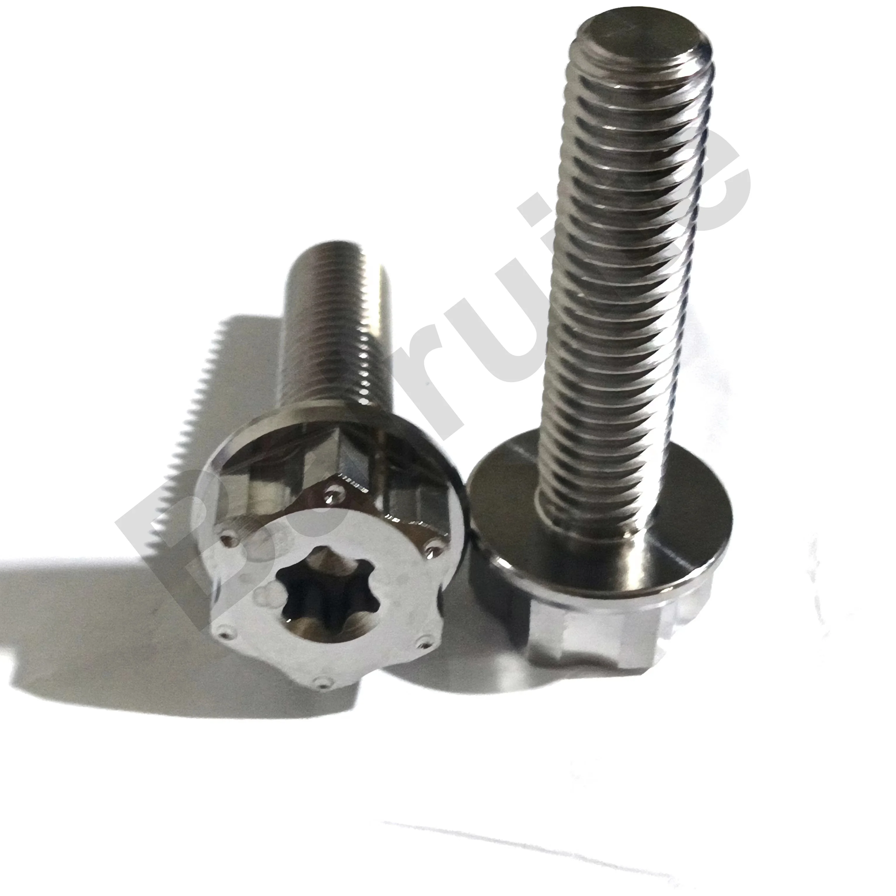 批发定制gr5钛梅花法兰头螺栓定制制造钛螺钉