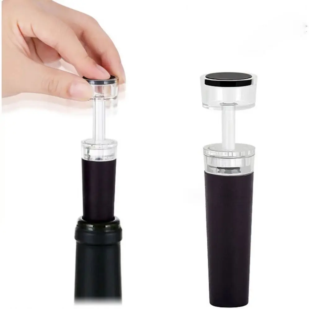 2 Pezzi Tappo Sottovuoto Per Vino Con Pompa Integrata E Scala Data - Conservazione Freschezza Fino A 7 Giorni - Per Vino Rosso, Champagne E Altre Bevande