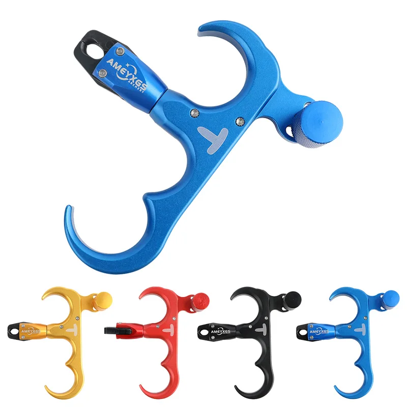 【激レア！】Finger Bow AMEYXGS Archery Bow Release Aids 4 Finger Grip Thumb Trigger