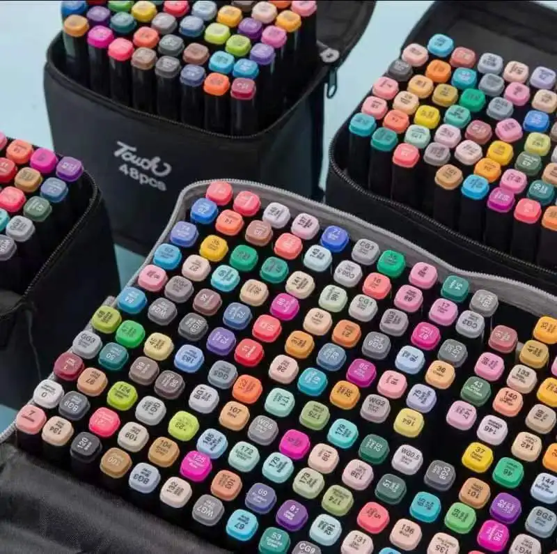 Touchfive Alcohol Markers - 168 Colors Dual-Head Oily Ink