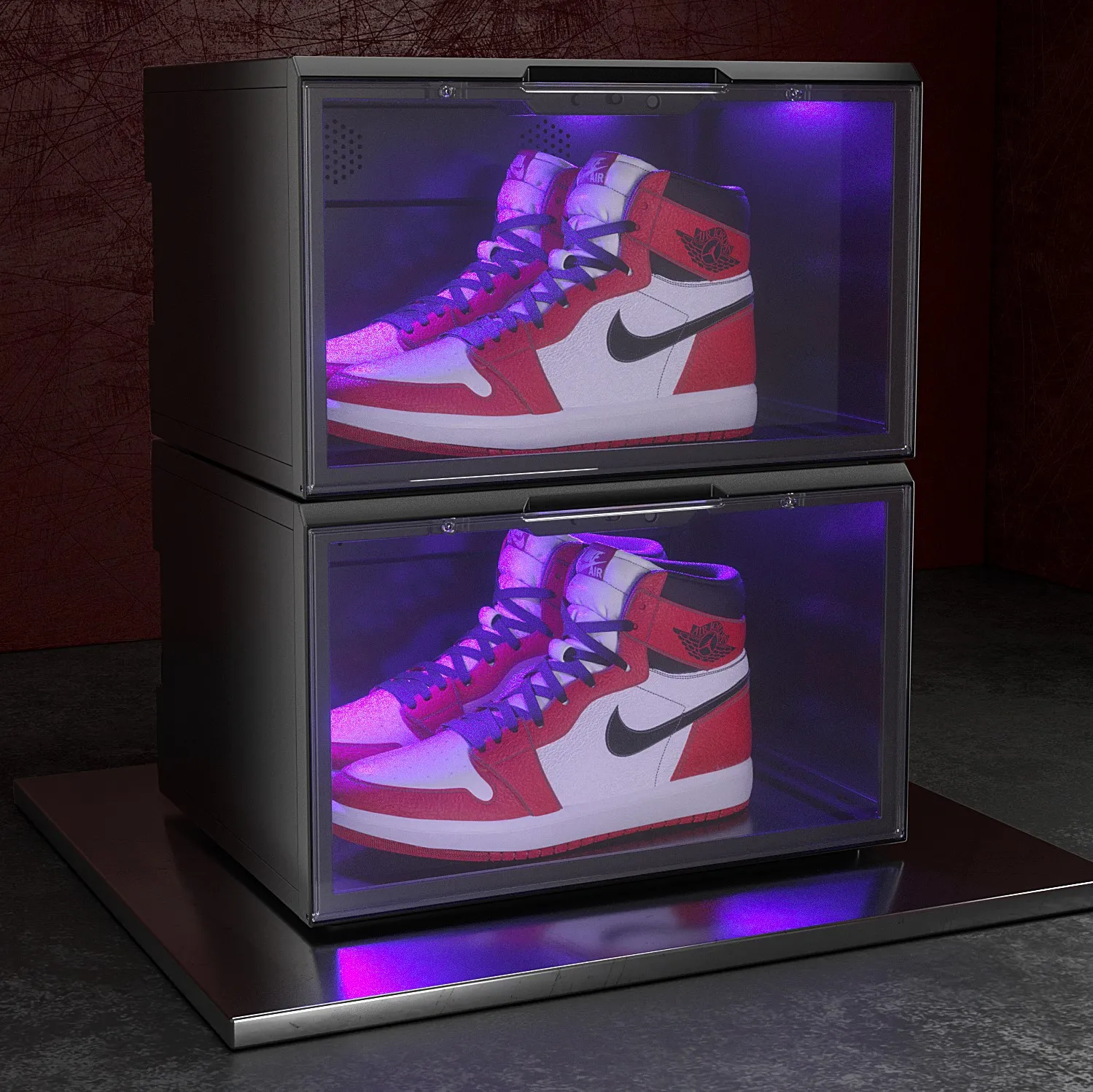 ジョーカー　ライトボックス Smart Sneaker Lighted Plastic Shoes Display Box - Voice