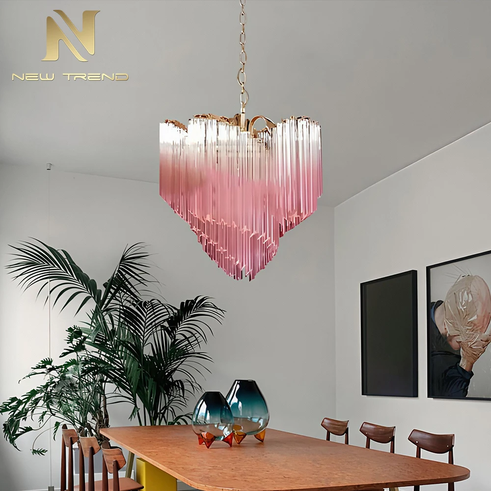 CPL-460 Romantic French Style Murano Glass Chandelier – Creative Retro LED Pendant Light for Bedroom & Dining