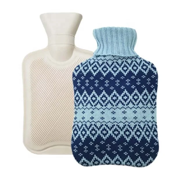 Eco-Friendly Rubber Knitted Cover Hot Water Bottle