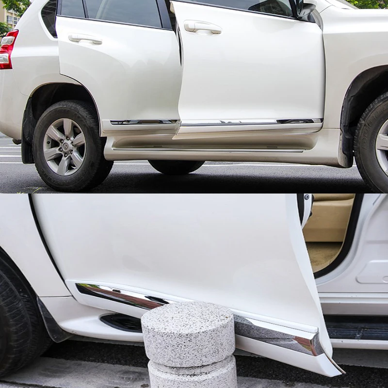 For Toyota Land Cruiser LC200 2008-2020 Car Chrome Side Body Trim Molding Cover
