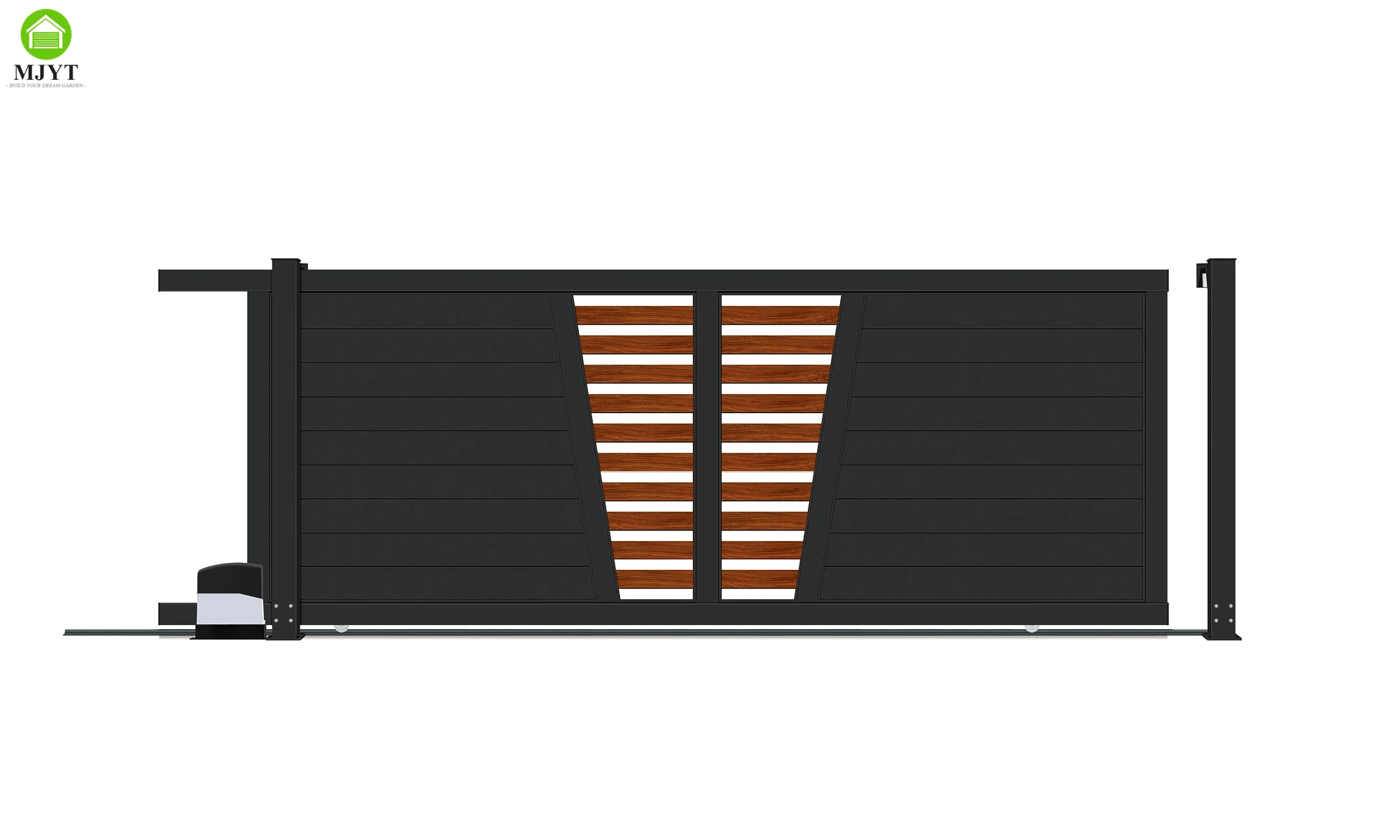 Modern Design Garden Aluminum Driveway Sliding Gate Fancy Lane Villa