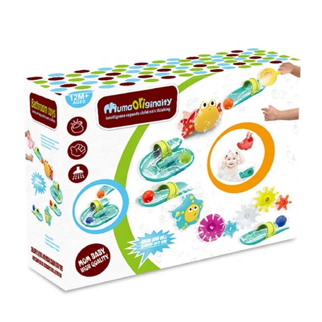 Набор горки «Водопад» «сделай сам», игрушки, морские животные, ванная комната, Душ, забавные детские Игрушки для ванны с цветной коробкой