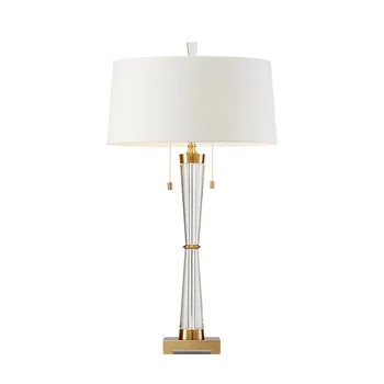 Energy Saving Modern Style Indoor Design Bedside Reading Decor Lighting Clear Glass Cover Golden Table Lamp