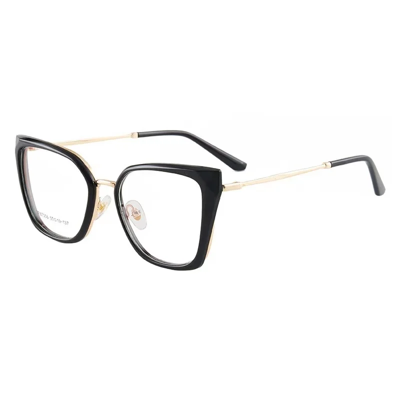 special design cateye glass frames anti blue light eyeglasses