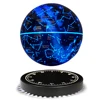 Black clock base with levitating starlight globe