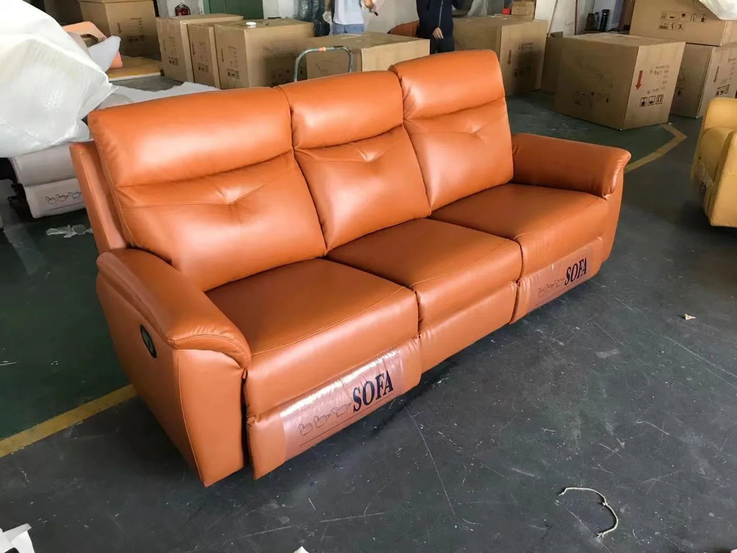 2024 Luxury Fabric Living Room Home Theater Cinema Recliner Sofa With