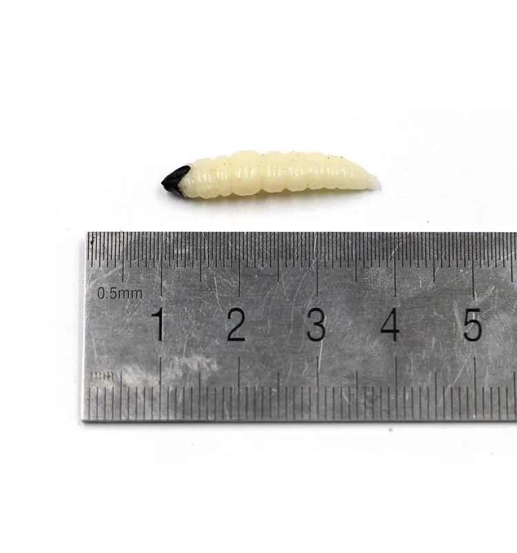 Selco Lifelike Worm Maggot Grub Soft Bait Floating Smell Bread Worms