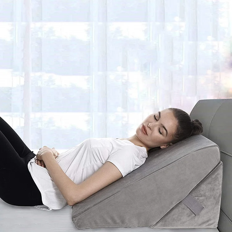folding wedge memory foam pillow