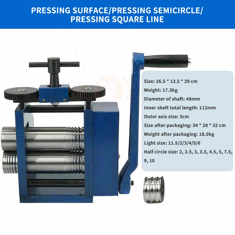 Hand Mini-tablet-press-machine Gold Jewelry Sheet Pressing Machine Bracelet Making Machine  Rolling Mill Jewelry Tools Equipment