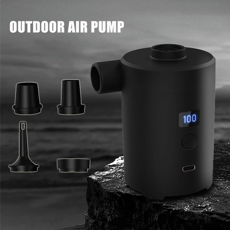 High Quality Wireless Rechargeable Electric Mini Air Pump 240L/MIN Air Flow 3600mAh Battery Plastic Construction for Mattress - view 6