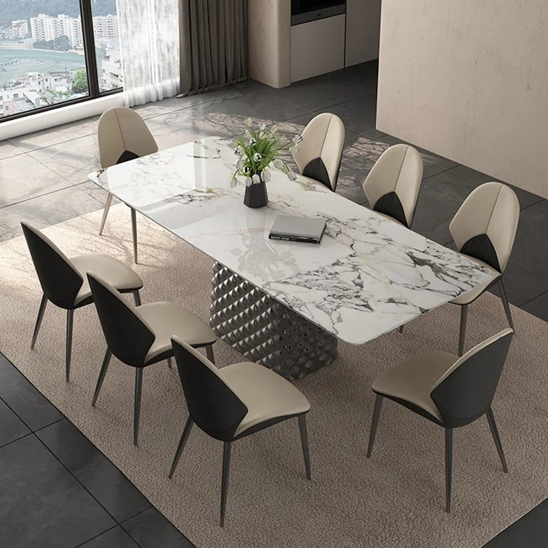 Table à manger en pierre reconstituée haut de gamme, sur mesure, pour salon ou mobilier domestique — table à manger en vente