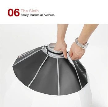 Photo Triopo KQ85 Lantern Softbox KQ85 85cm White Diffuser Ball Lambency Globe Lantern Box detail image