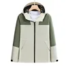 Custom-made off-white and matcha green windbreaker