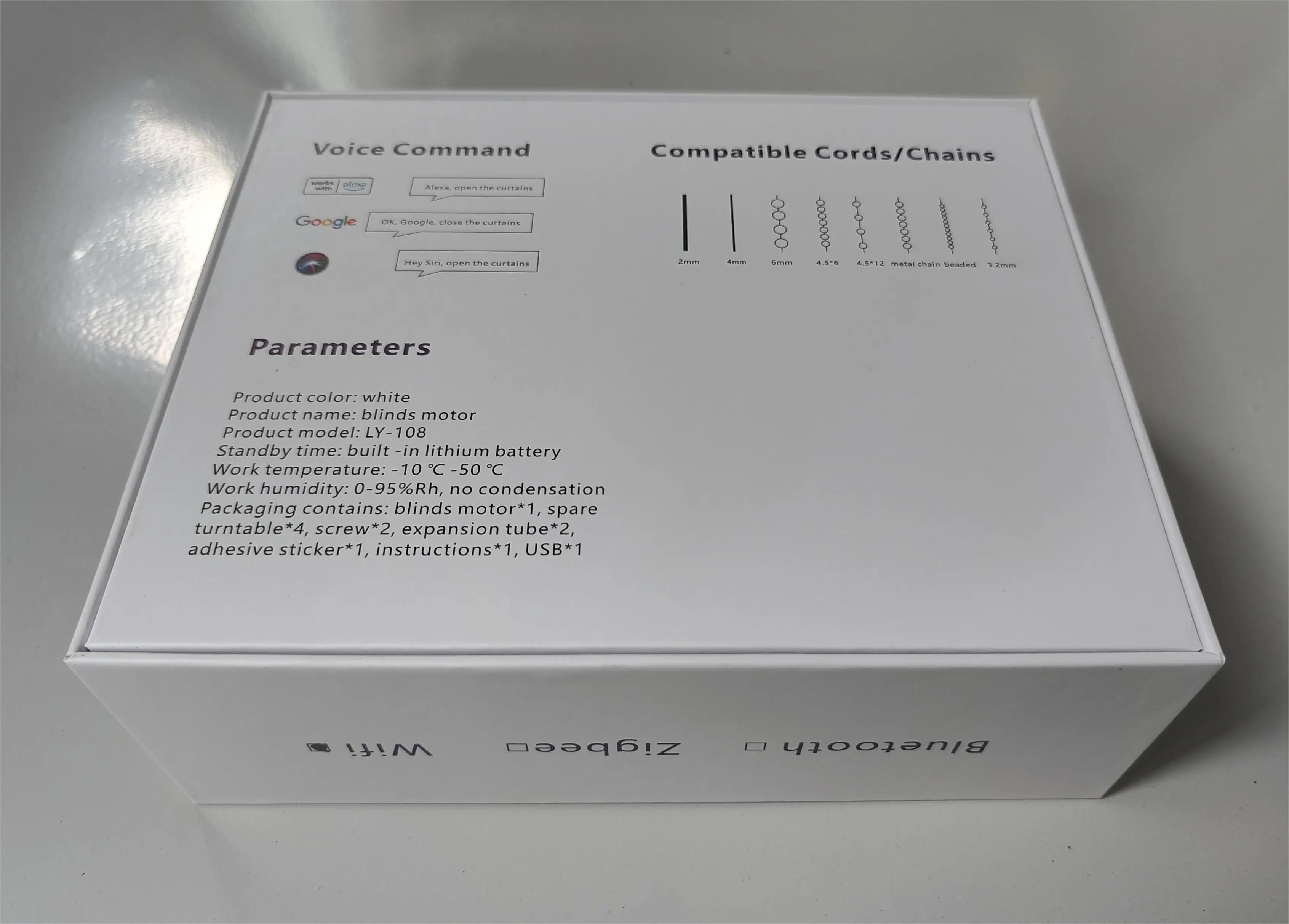 Tuya Smart Bead Chain Blind Motor Wifi Wireless Remote Control Roller