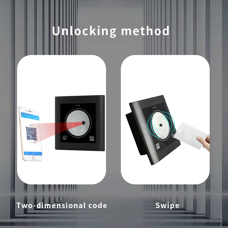 Zhongyan RFID 125kHz QR Code Card Reader With Hd Camera Wiegand26 34 Interface 2D QR Code Reader for Access Control System